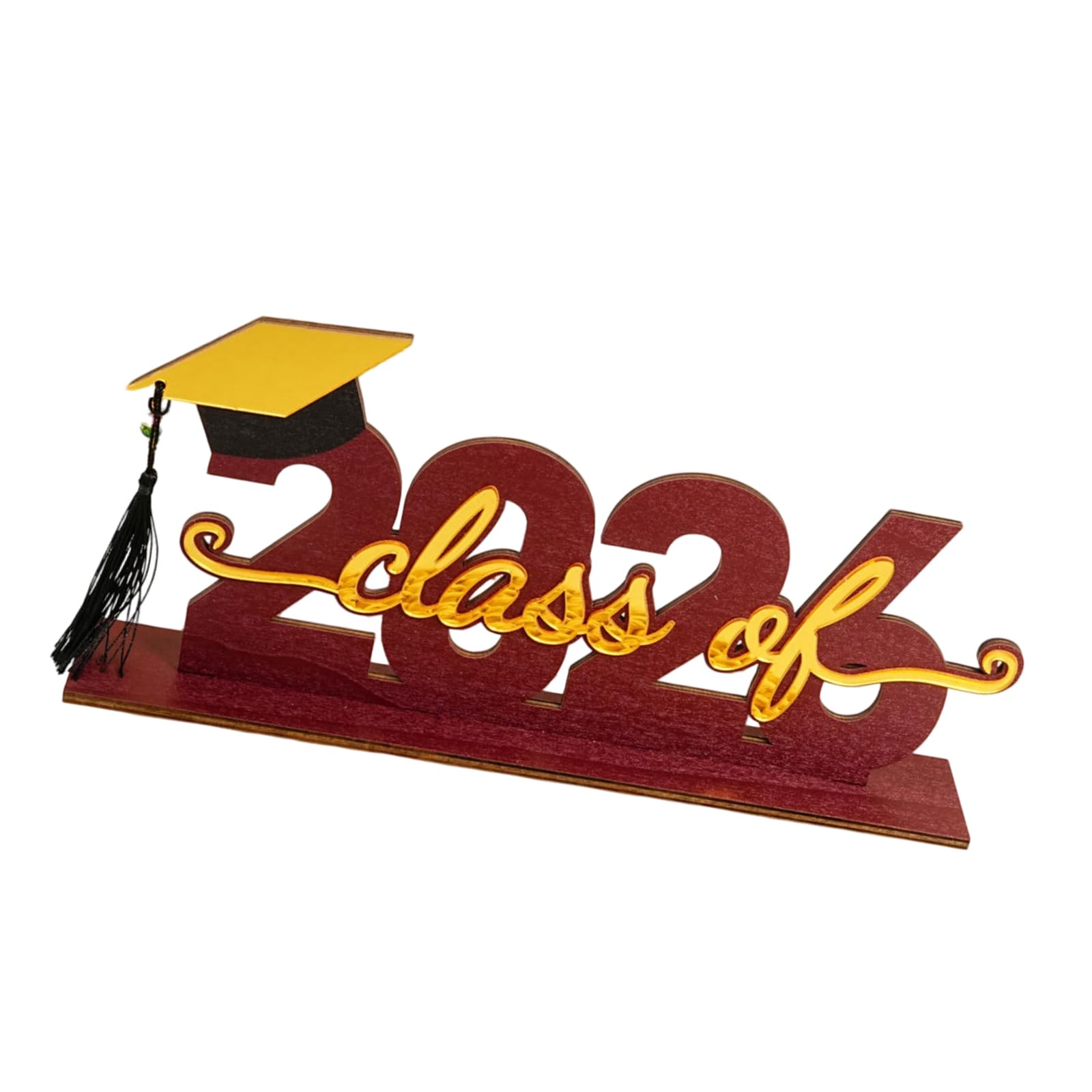 Zxfdsfdbnm Class of 2026 Wooden Table Centerpieces Graduate Signs for Graduation Parties Favor 2026 Graduation Decorations Wooden Centerpieces