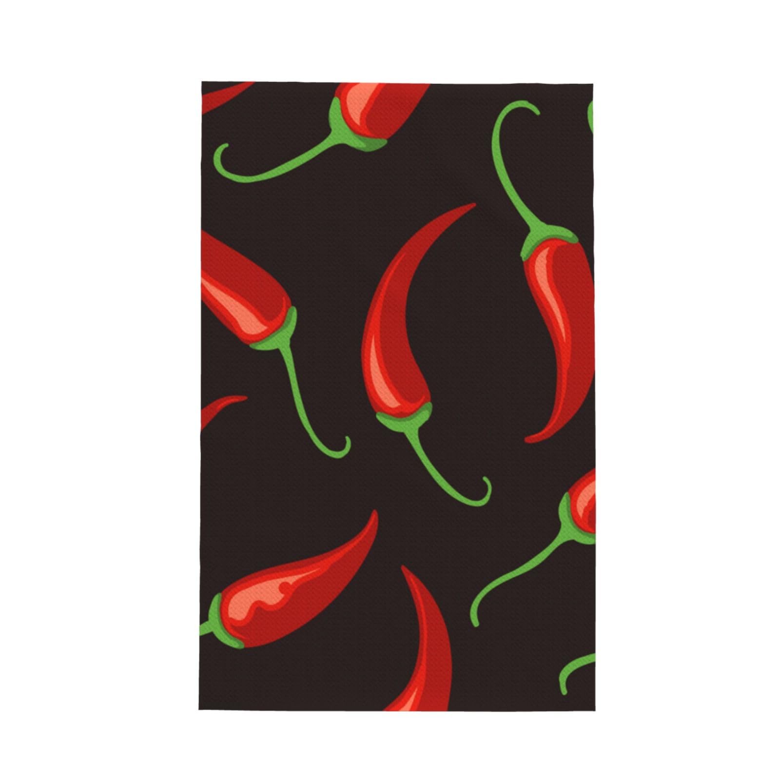 GRatka Red Chilli,Waffle Tea Towels Kitchen Absorbent Dish Cloth Drying Dish Towels 41 x 66 cm