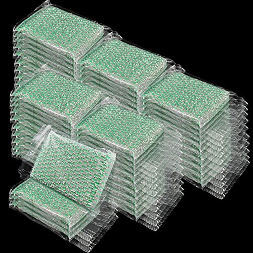 Image of (68 Pack) Kheoxusa Individually Wrapped Sponges,Sponges Individually Wrapped, Individually Wrapped Kitchen Sponges for Home Kitchen Scrub Dish Dishes Dishwashing Cleaning Non Scratch Sink Bulk (Green)