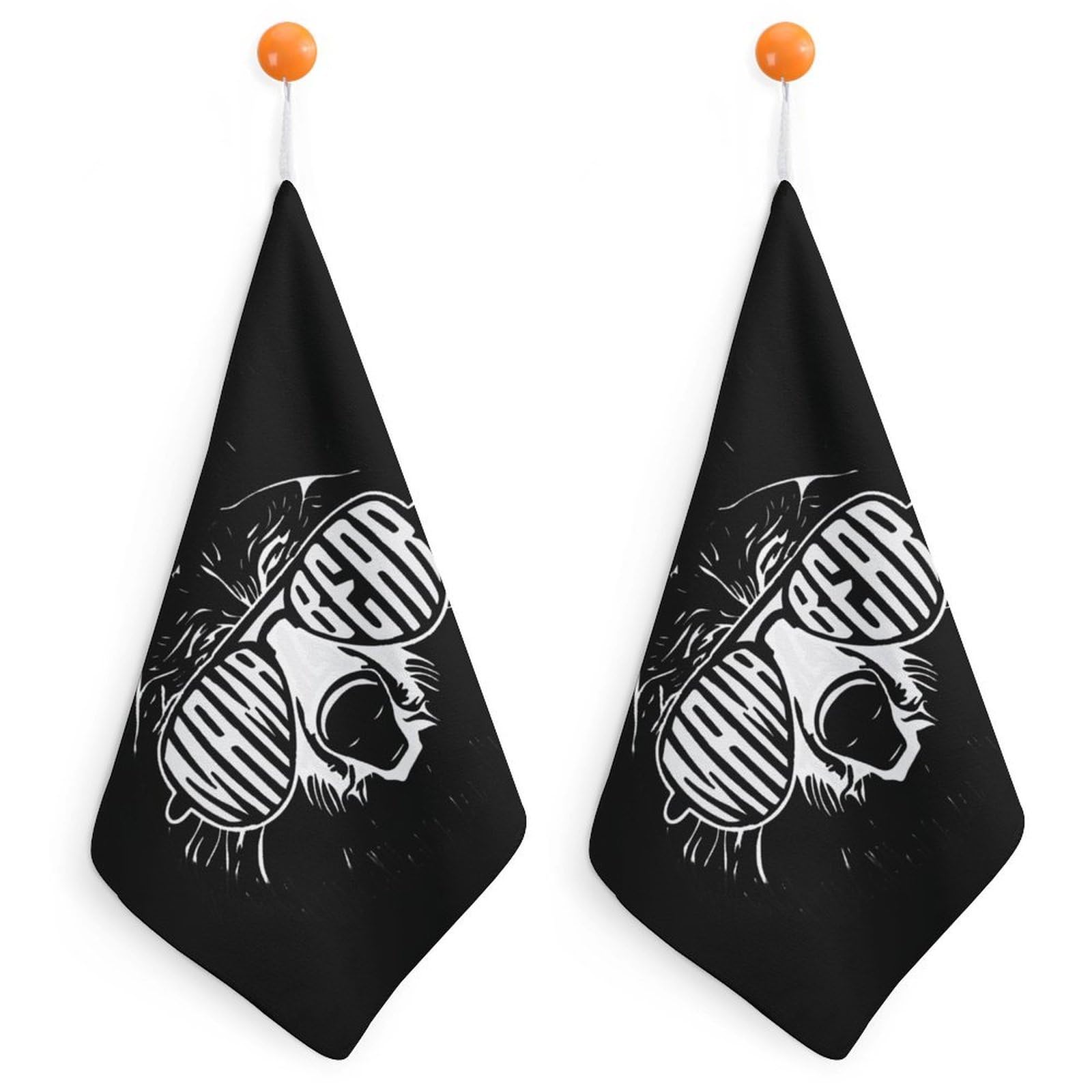 CGSBNGHA Mama-Bears with Eyesglasses Hand Towel Hanging Face Towels Cleaning Cloths Handkerchief for Bathroom Kitchen