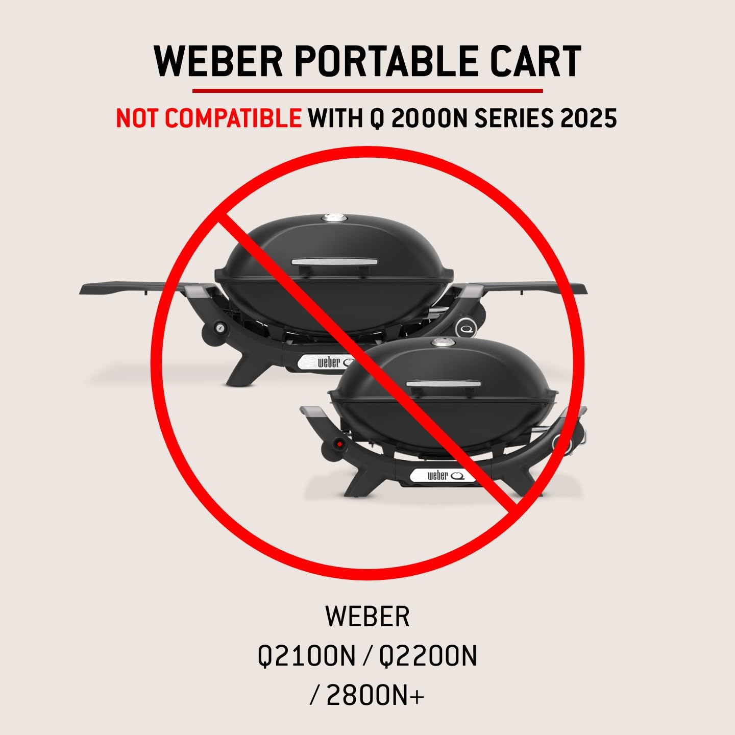 Weber 6526 - Mesa-Carro De Luxe Para Weber Serie Q2000.