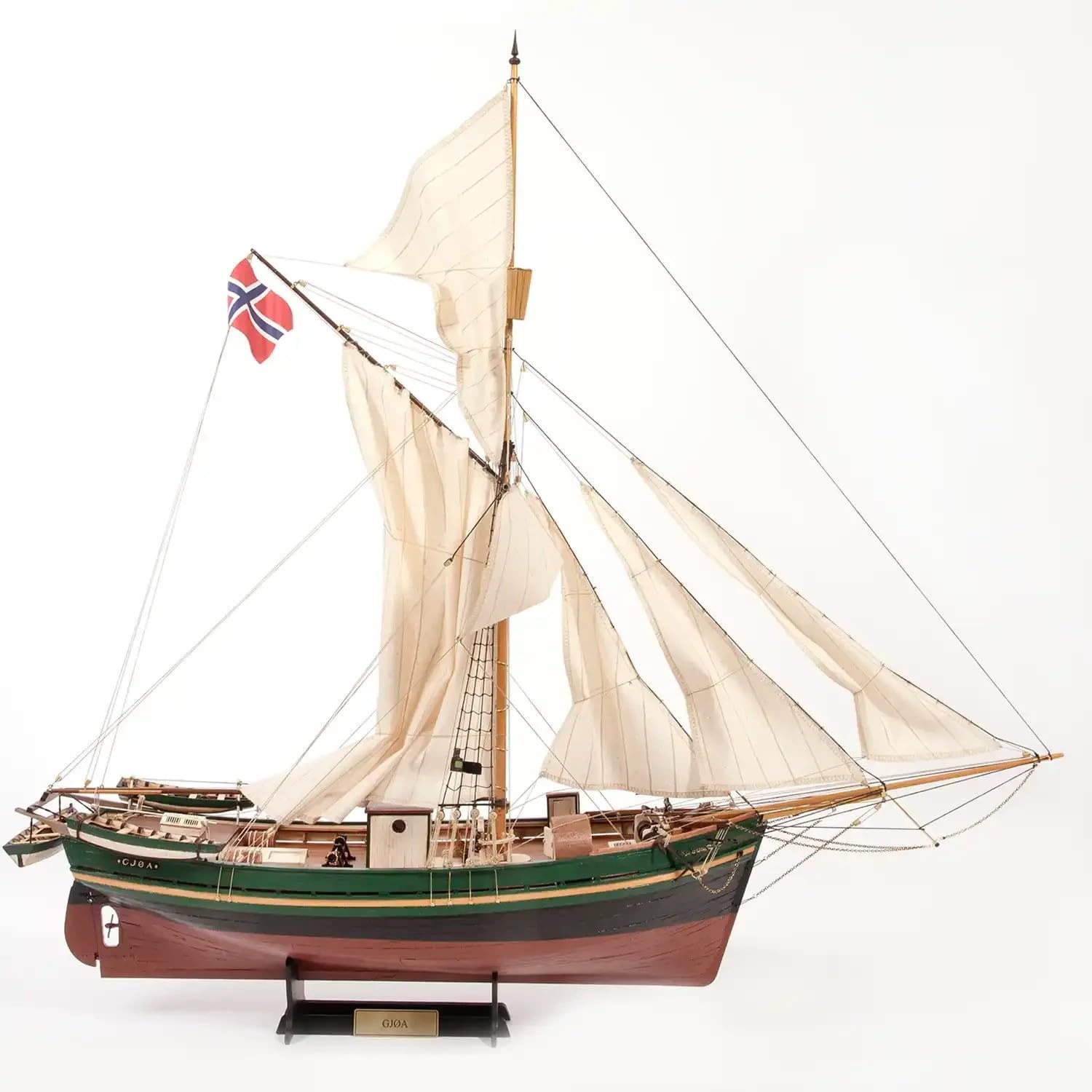 Occre Gjøa 12016 Modellbausatz Schiff aus Holz, Maßstab 1:45, Segel inklusive, Kit aus Holz und Metall zum Bauen, 725 x 665 x 295 mm