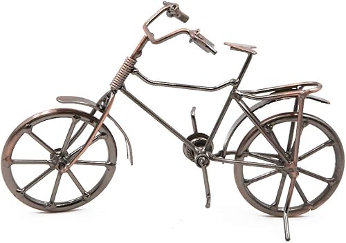 Adornos de bicicleta de metal vintage, manualidades de escritorio, figuras de bicicleta de hierro, decoración del hogar en miniatura para niños