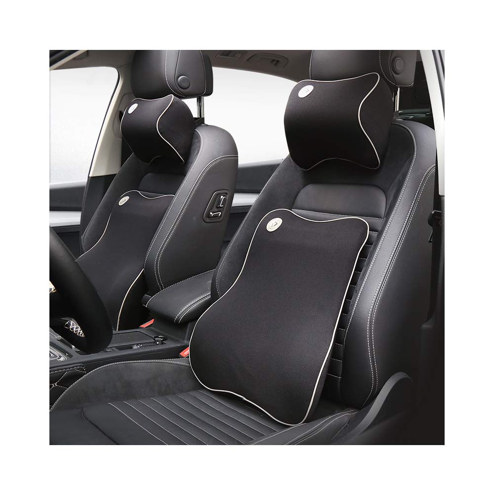 Ergonomische Auto Kopfstütze & Lendenkissen Memory Foam - Nacken- Und Rückenstütze Für Schmerzfreies Fahren