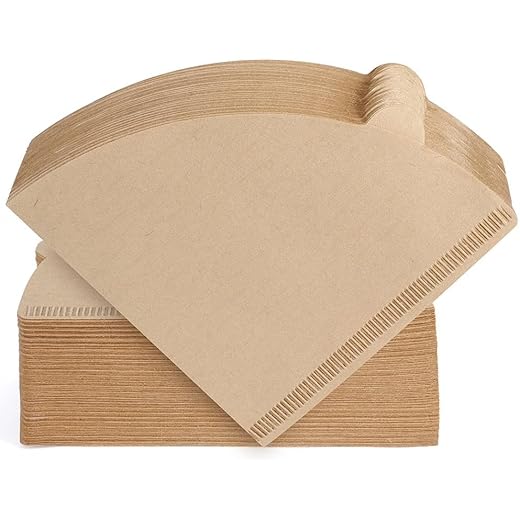ADTALA 100 Pcs Natural Coffee Filters Size 02 Cone Filters D