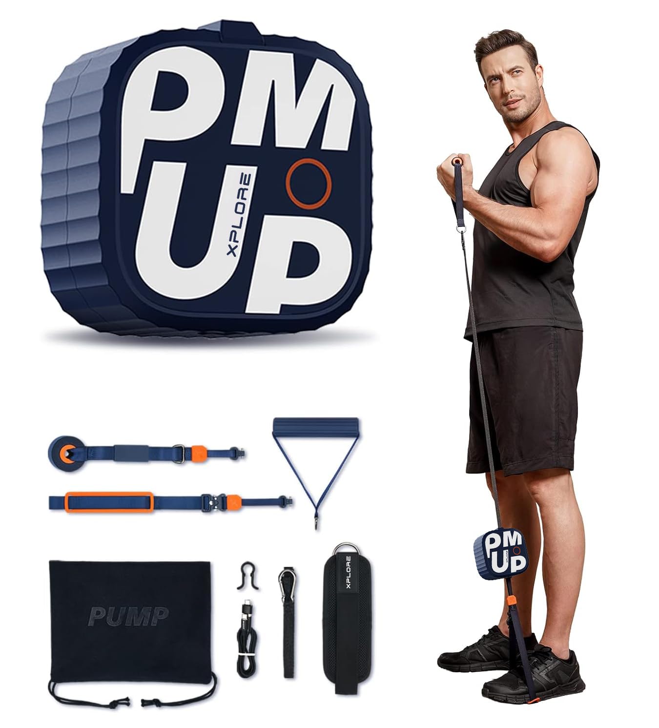 Pump World's Smallest Smart Gym, All-in-One Portable Home Gym with Smart Resistance Control-image-4