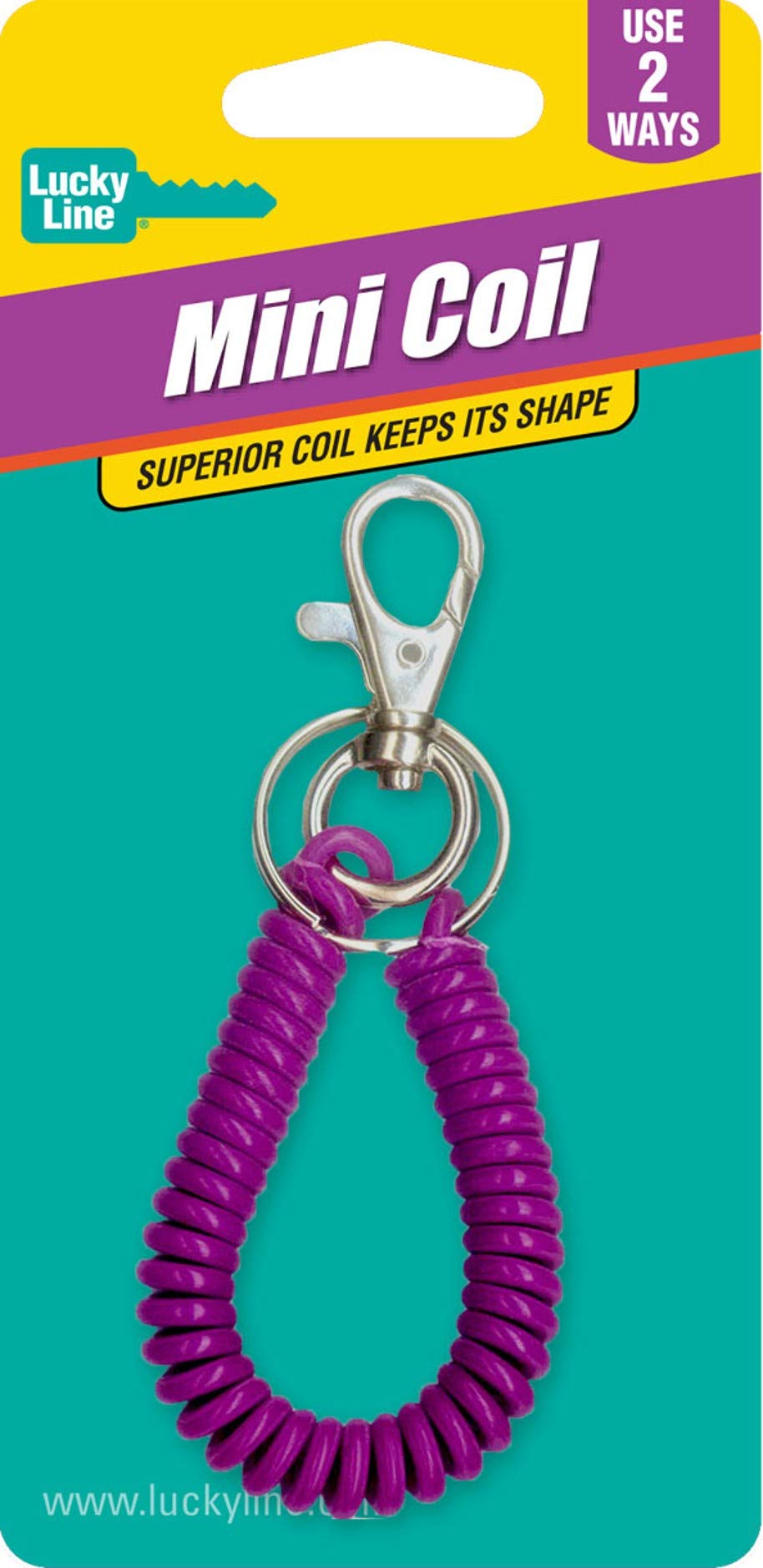 Lucky Line41301 Mini Designer Key Coil, Colors Vary