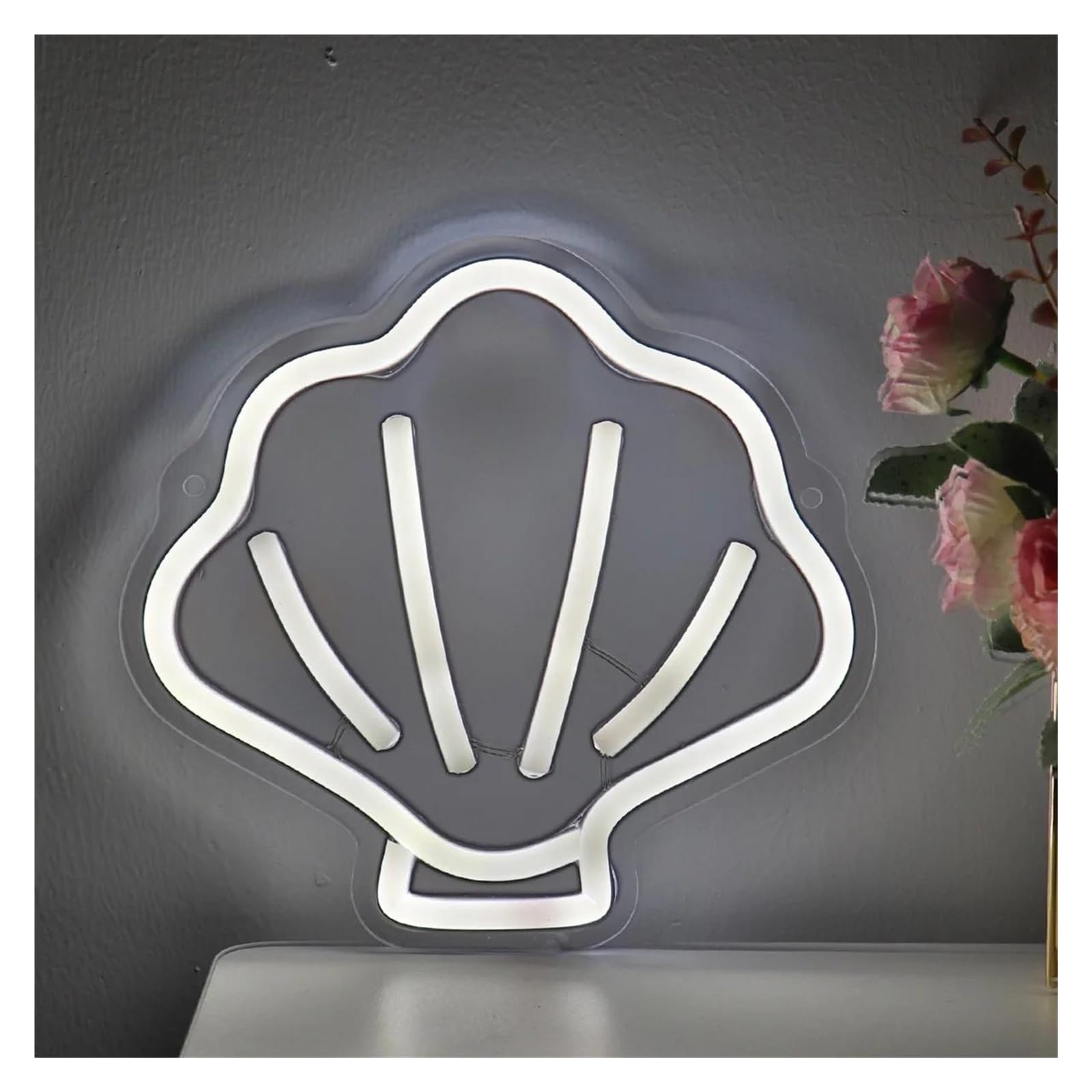Guscio bianco per insegna al per neon per luci d'atmosfera dimmerabili alimentate tramite per USB 18 cm × 19