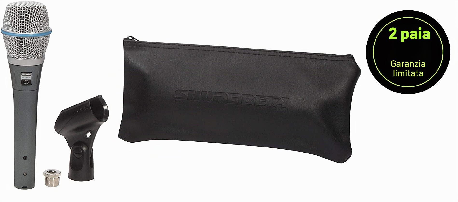 Shure Beta 87A Microfono A Condensatore Con Pattern Polare Supercardioide, Per Applicazioni Vocali Da Studio