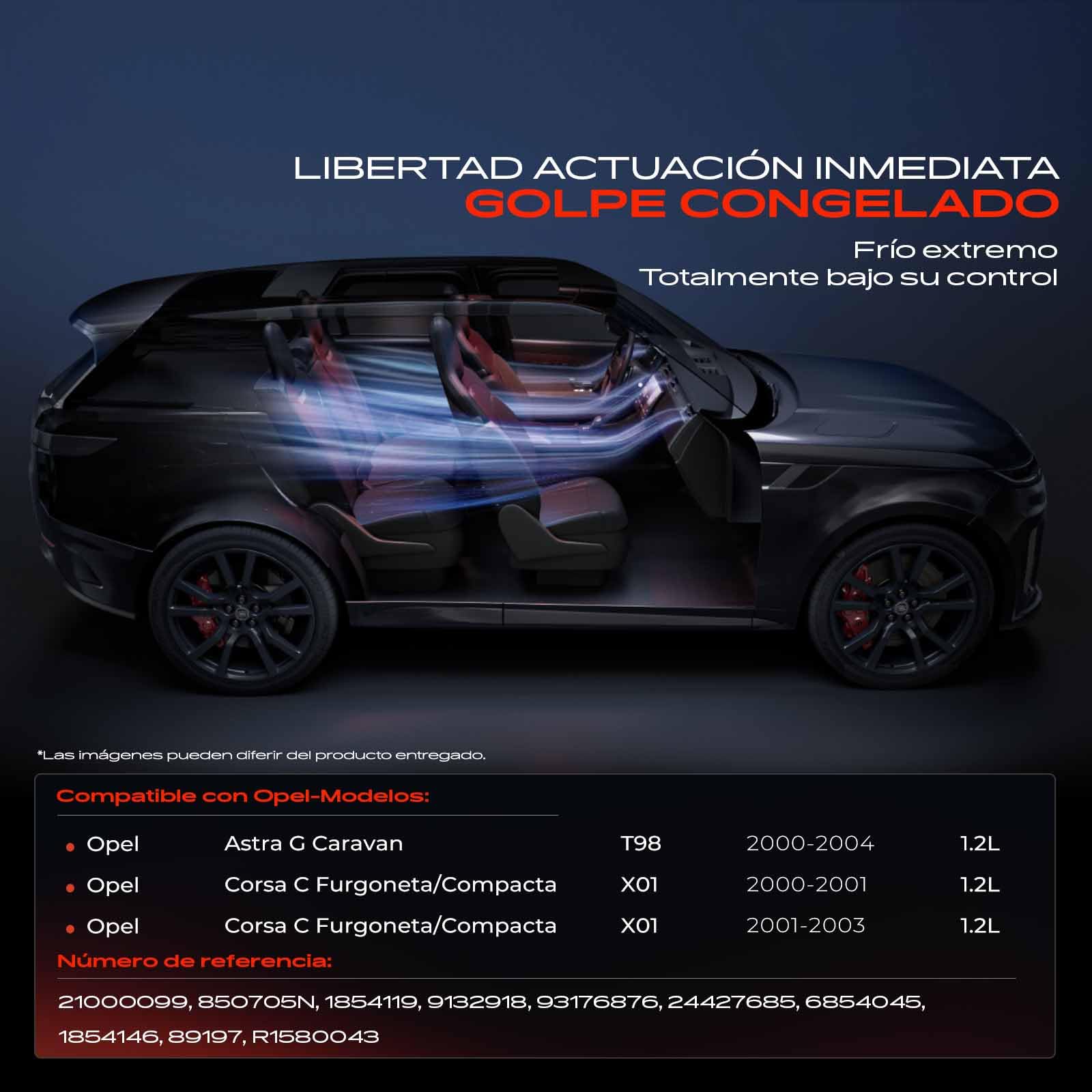Frankberg Compresor de aire acondicionado con embrague Gasolina Compatible con Astra G Caravan T98 Astra G CC T98 Astra G Sedán T98 Corsa C X01 Replace# 89197incl. aceite premezclado