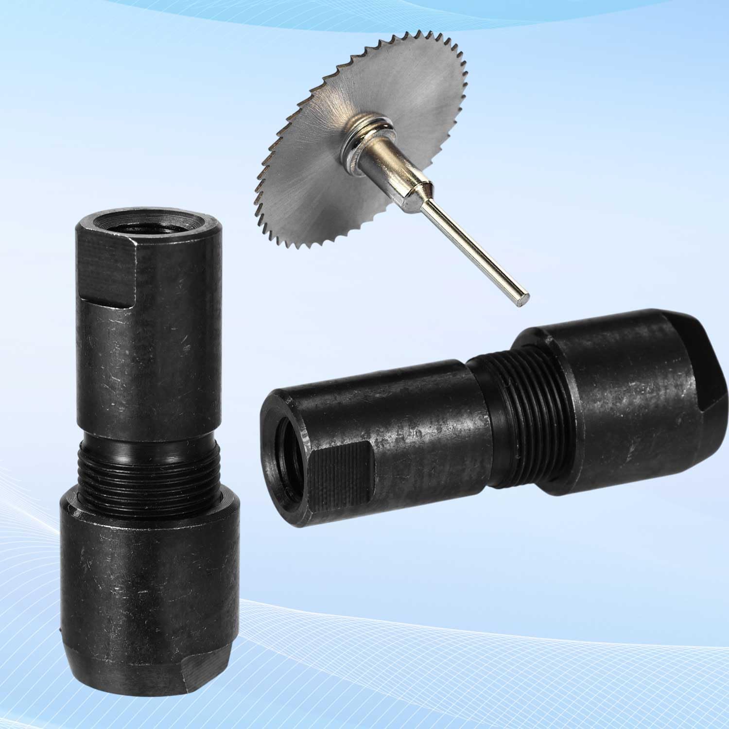 Set di Adattatori Smerigliatrice Angolare 3mm e 6mm, Kit Conversione Mandrino Dritto 5/8-11 per Rettifica Lucidatura Intaglio