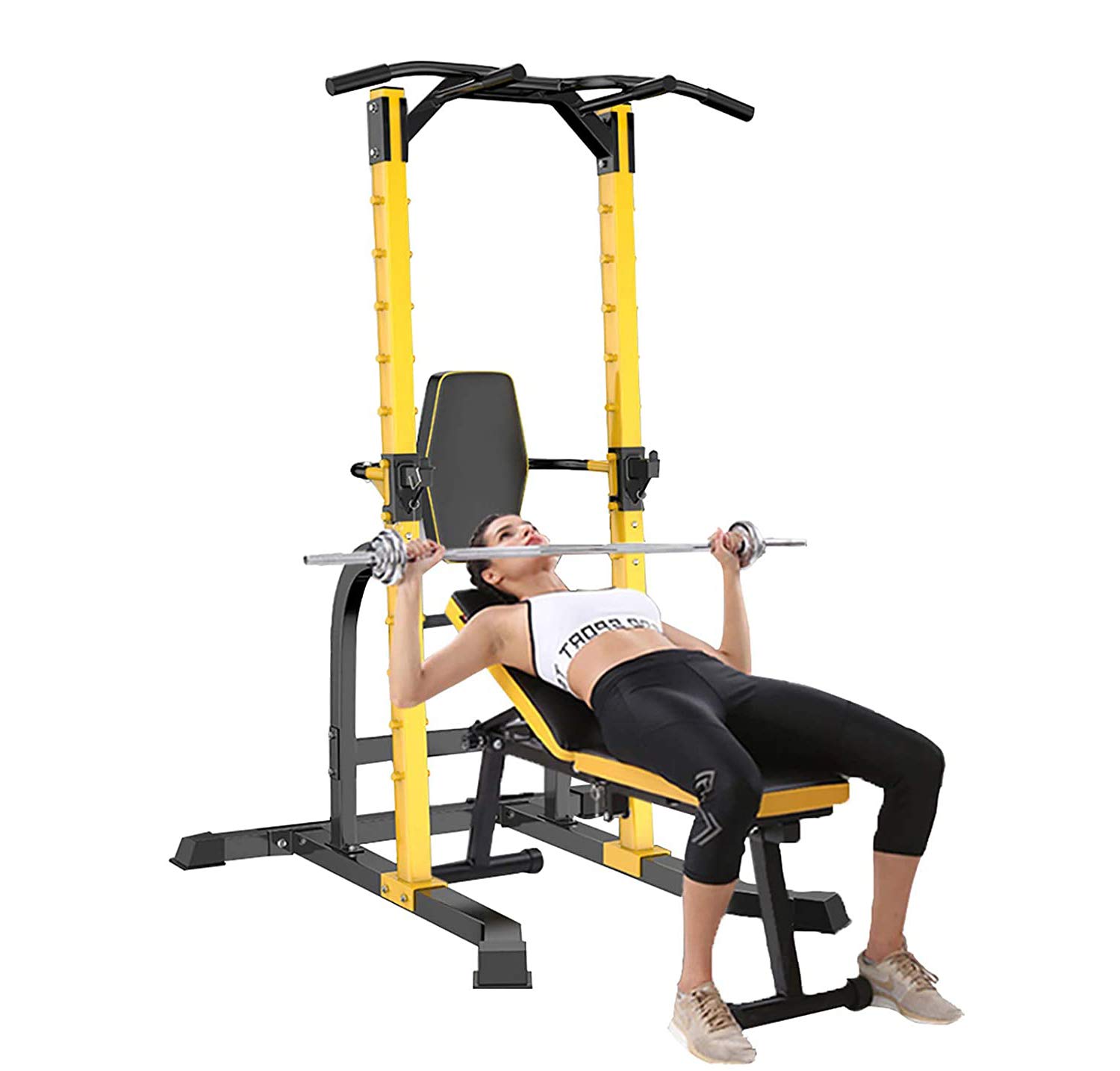 Amazon | ウエイトラックセット、折りたたみ式ベンチプレス付き  