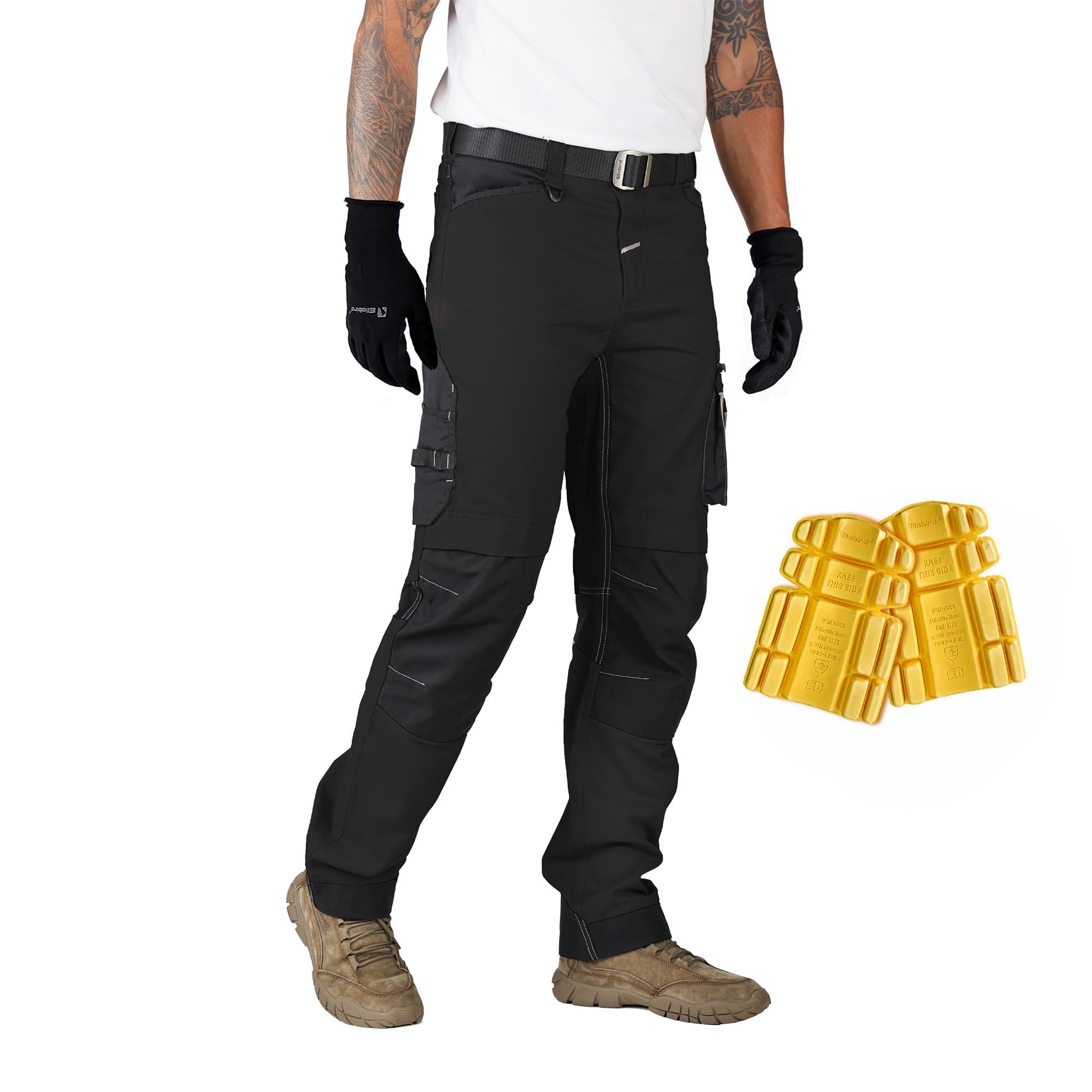 Ellobird Men's Construction Work Utility Pants