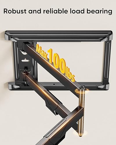 Miniatura 6 de FORGING MOUNT Soporte esquinero para TV de brazo largo para la mayoría de televisores curvos planos de 37 a 75 pulgadas, extensión de 30 pulgadas de