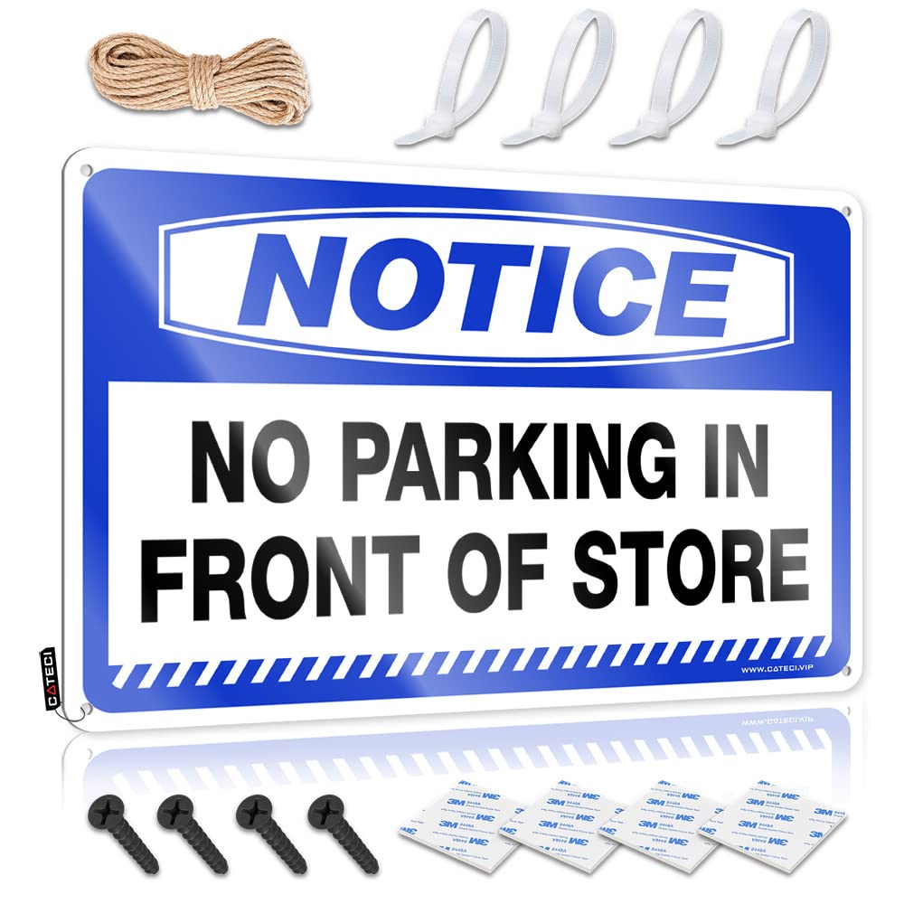 Fzfn Colour Notice No Parking In Front Of Store Goods Sarcastic - Matal Sign Soft Area Vintage Wall Art(30X40cm)