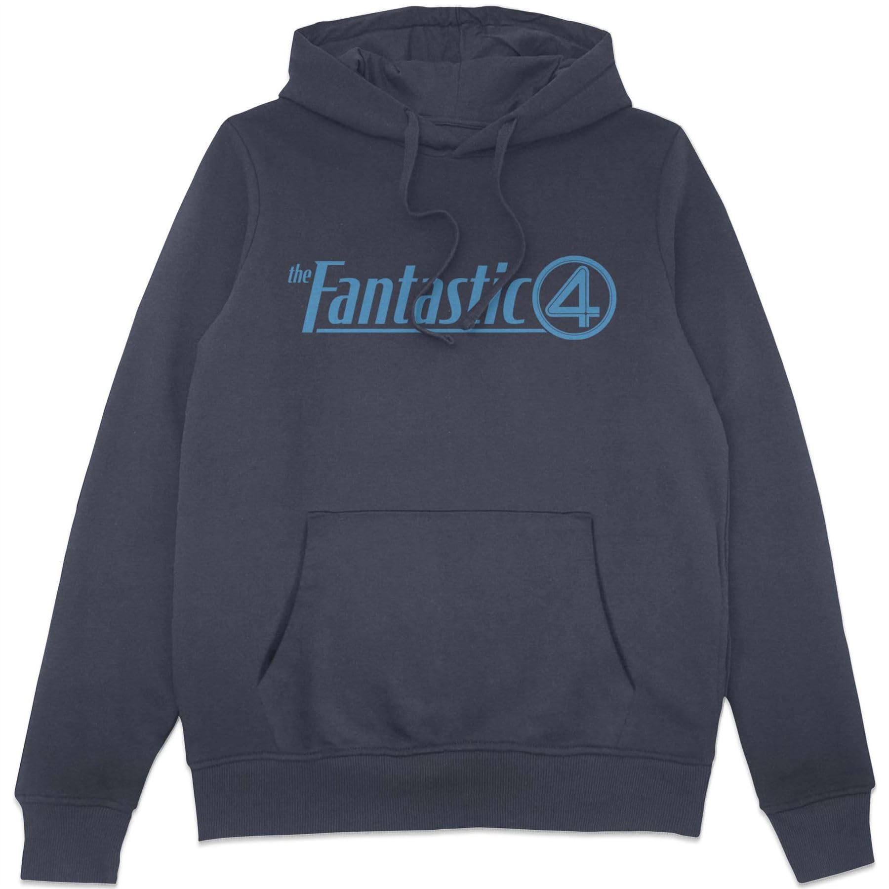 Zavvi Unisex Navy Official Marvel Fantastic Four Adults Hoodie Core Logo - Xl