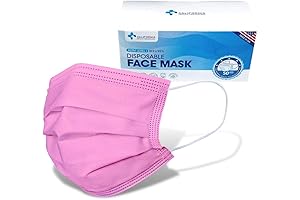 CHTUS Pink Disposable Medical Masks (50 Pcs)