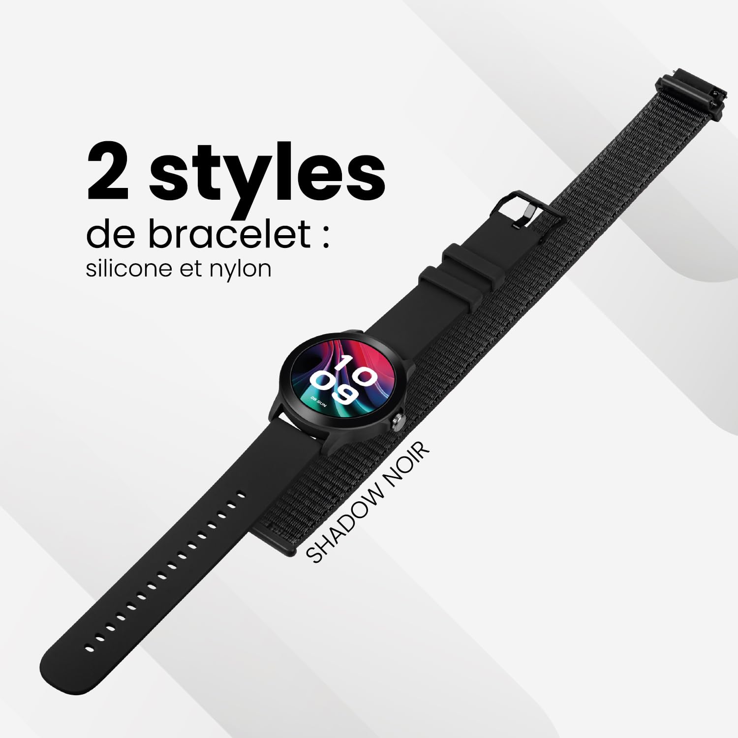 SPC SMARTEE Duo Vivo 2 - Montre connectée AMOLED 1,32", IP68 | 2 bracelets, appels connectivité Bluetooth, autonomie 8 jours, 100 modes sportifs et suivi via l'application SPC SMART YOU