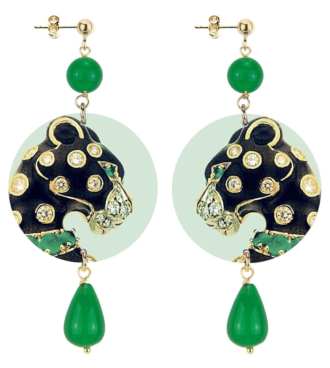 Lebole Gioielli Orecchini da Donna The Circle Gioiello Classico Verde