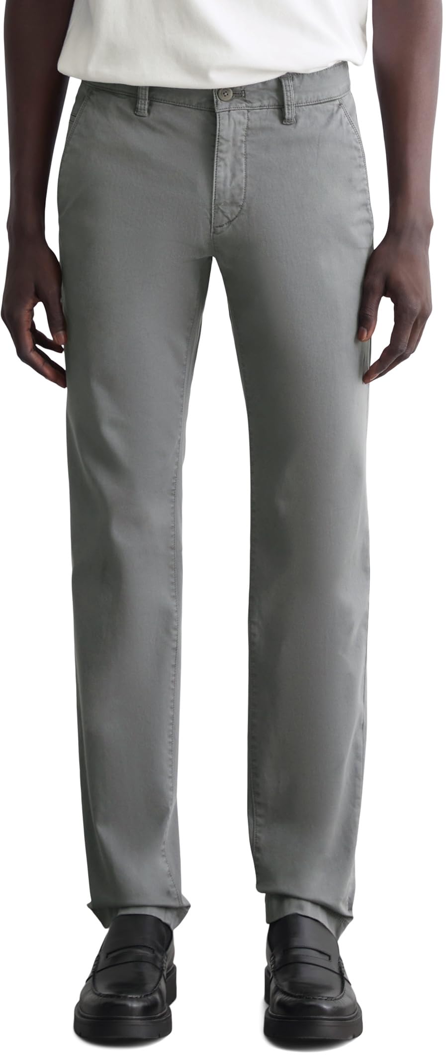 Marc O'Polo Herren Chinohose mit Stretch-Anteil Shaped Fit, Grau (Grau), W40/L30