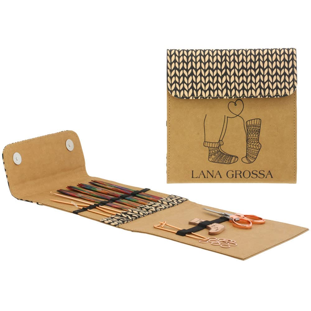 Lana Grossa Sockennadel-Set Deluxe Design-Holz Multicolor by Tanja Steinbach