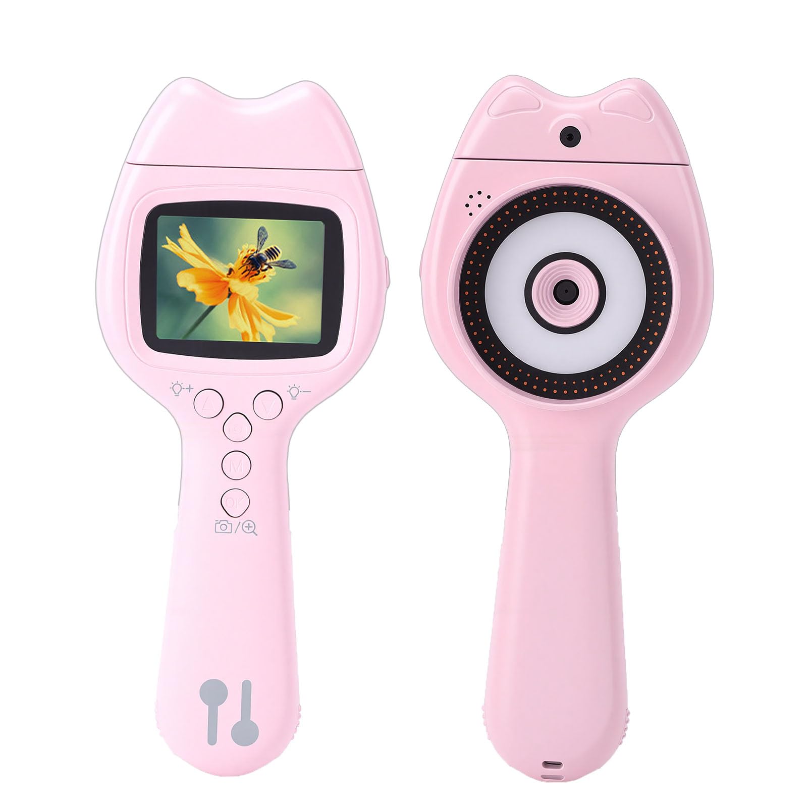 Hand-Digitalmikroskop, 500-facher Optischer Zoom, 2 MP Kamera, Tragbares Mikroskop, Digitalmikroskop mit 2,0-Zoll-Bildschirm, 1080P-Video, 180 Grad Drehbares Objektiv für Jungen und Mädchen