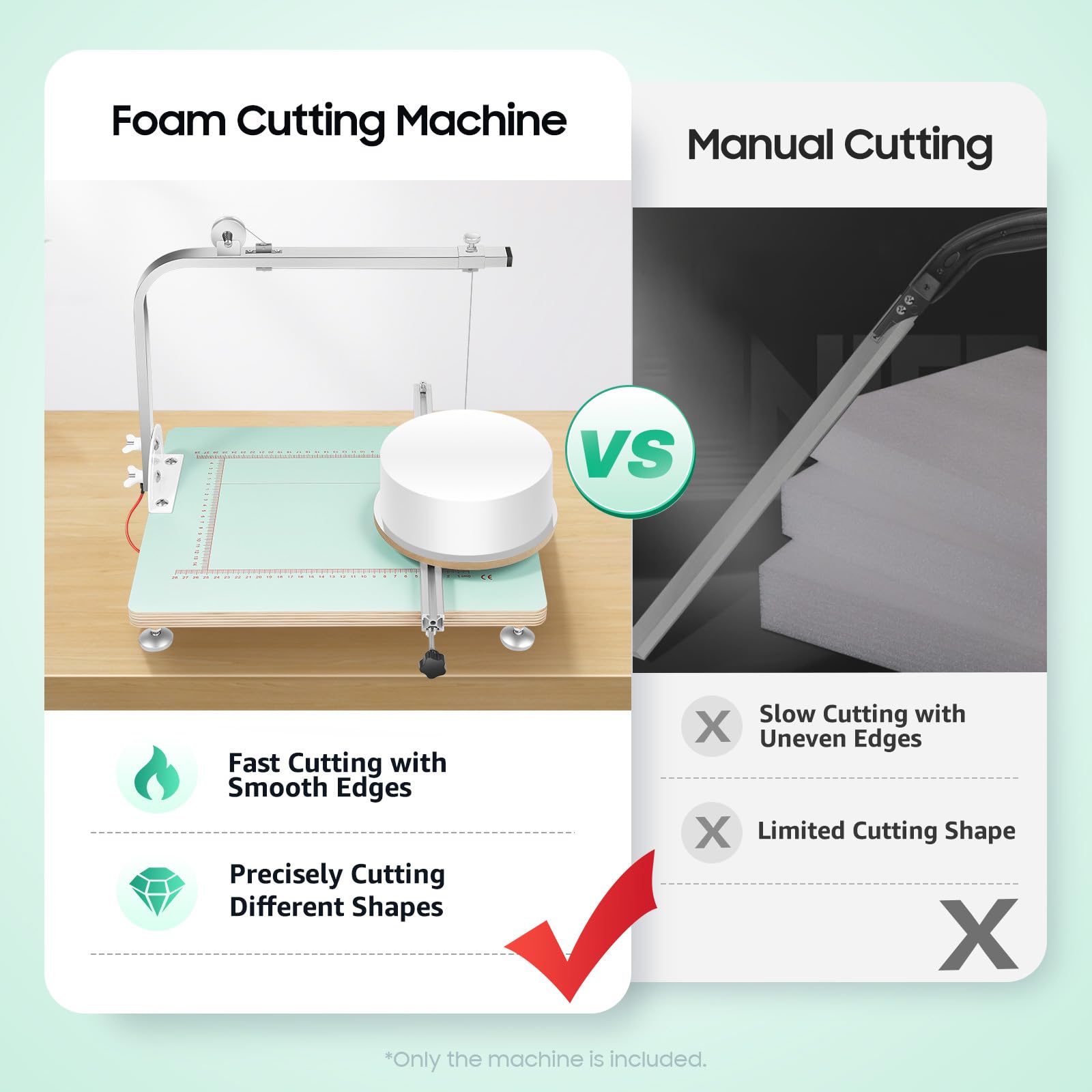 Hot Wire Foam Cutter, Foam Cutting Machine with Large Table, Adjust Angle 0-180 ° Tabletop Tool for Styrofoam Cutter, Model Making & Sculpting Equipment for Straight/Curved/Irregular Cutting