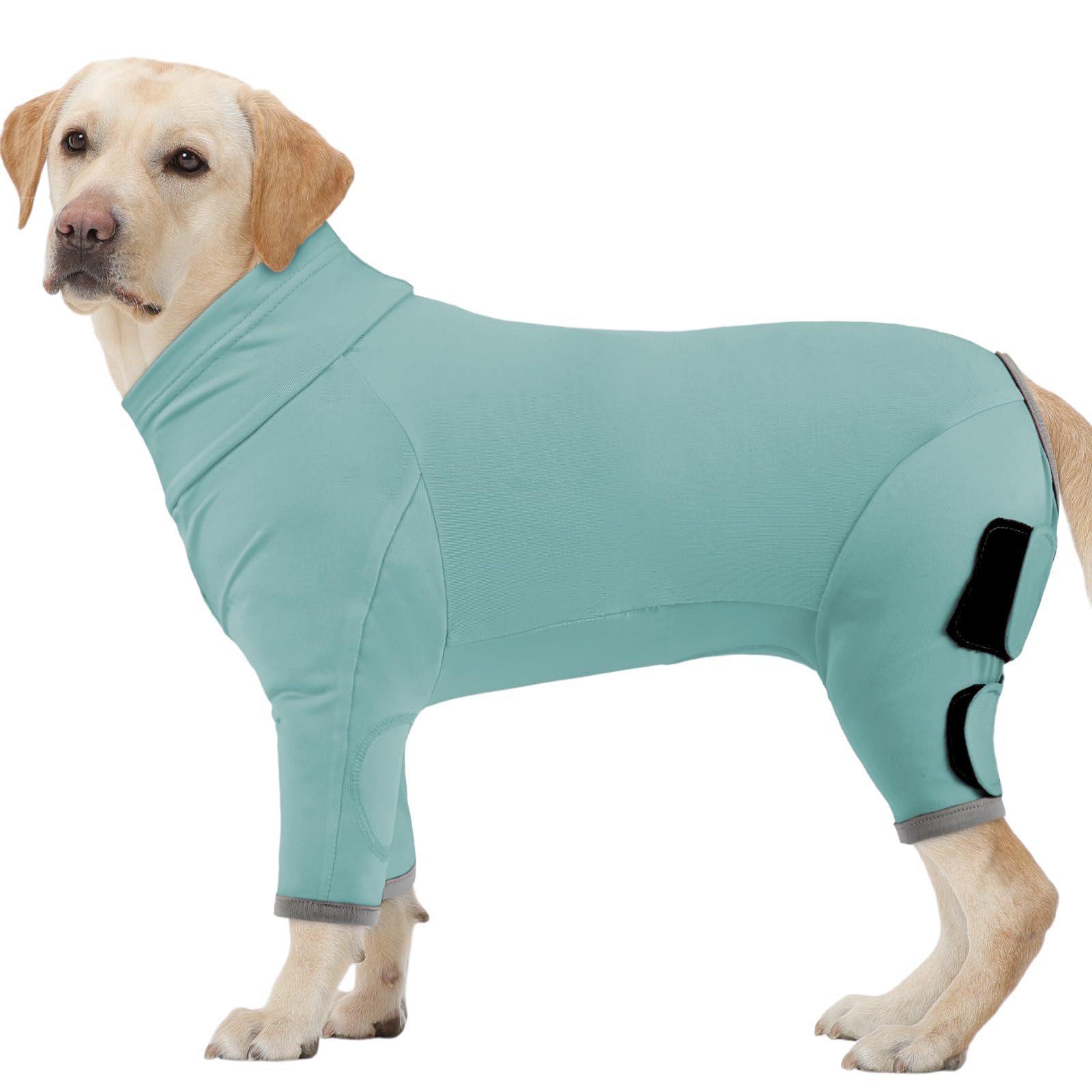 Katzinst Dog Wound Protection Suit, Elbow Cushion for Joint Care, Postoperative Skin Protection and Nighttime Comfortable Pajama, Green, 2XL