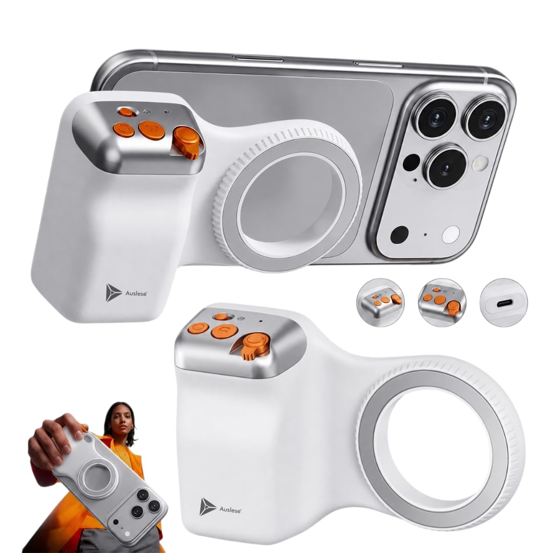 Auslese® Magnetic Bluetooth Camera Grip for iPhone & Android, MagSafe Compatible Phone Photography Handle with Wireless Shutter Button for Selfies, Vlogging & Content Creation-image-35
