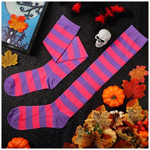Tatuo 2 Pair Long Striped Thigh High Stockings - Image 4