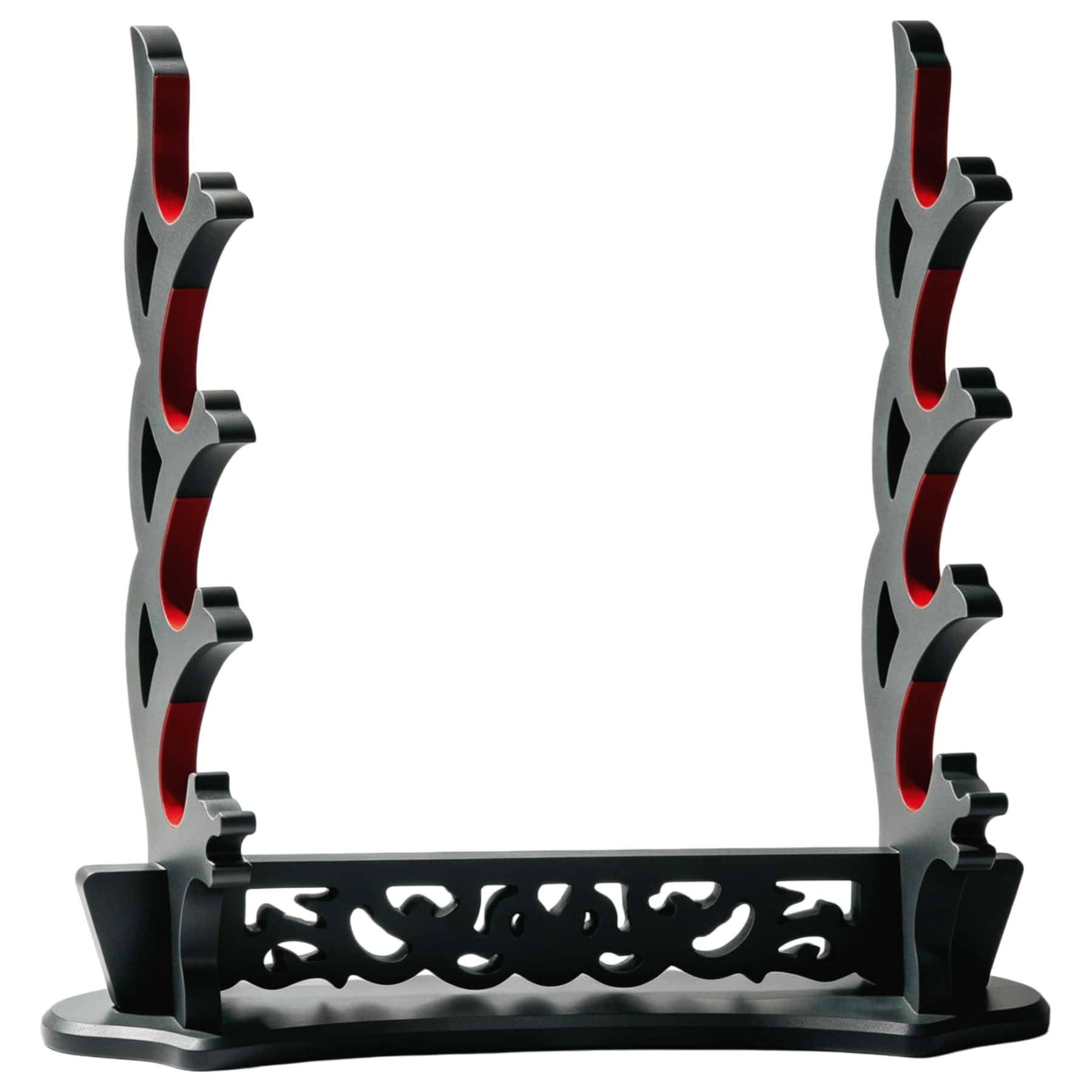 FLURSAILE Sword Stand Openwork Sword Rack Katana Sword Holder (4-Tier Padded)