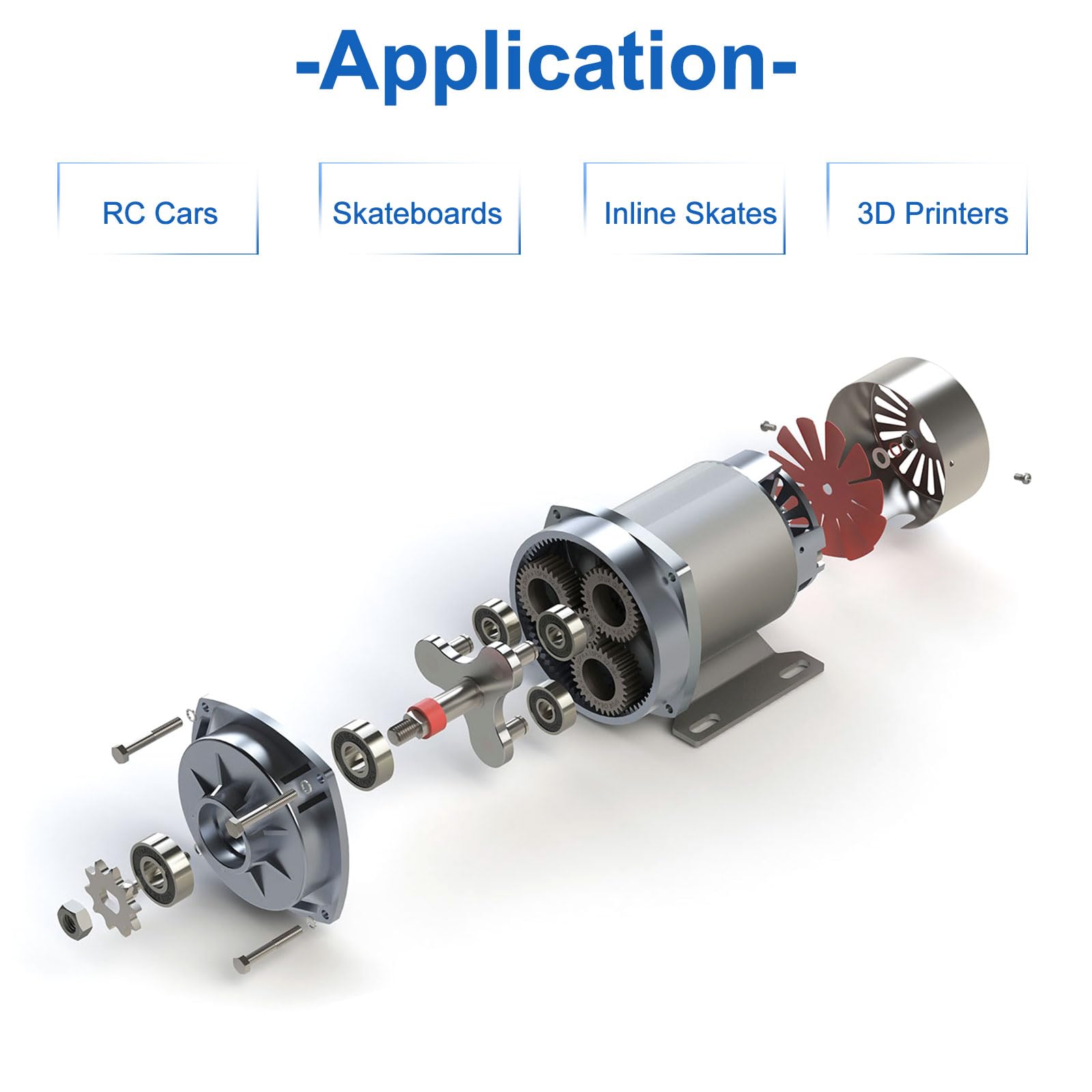 Amazon | uxcell 5個609ZZディープグルーブボールベアリング9 x 24 x