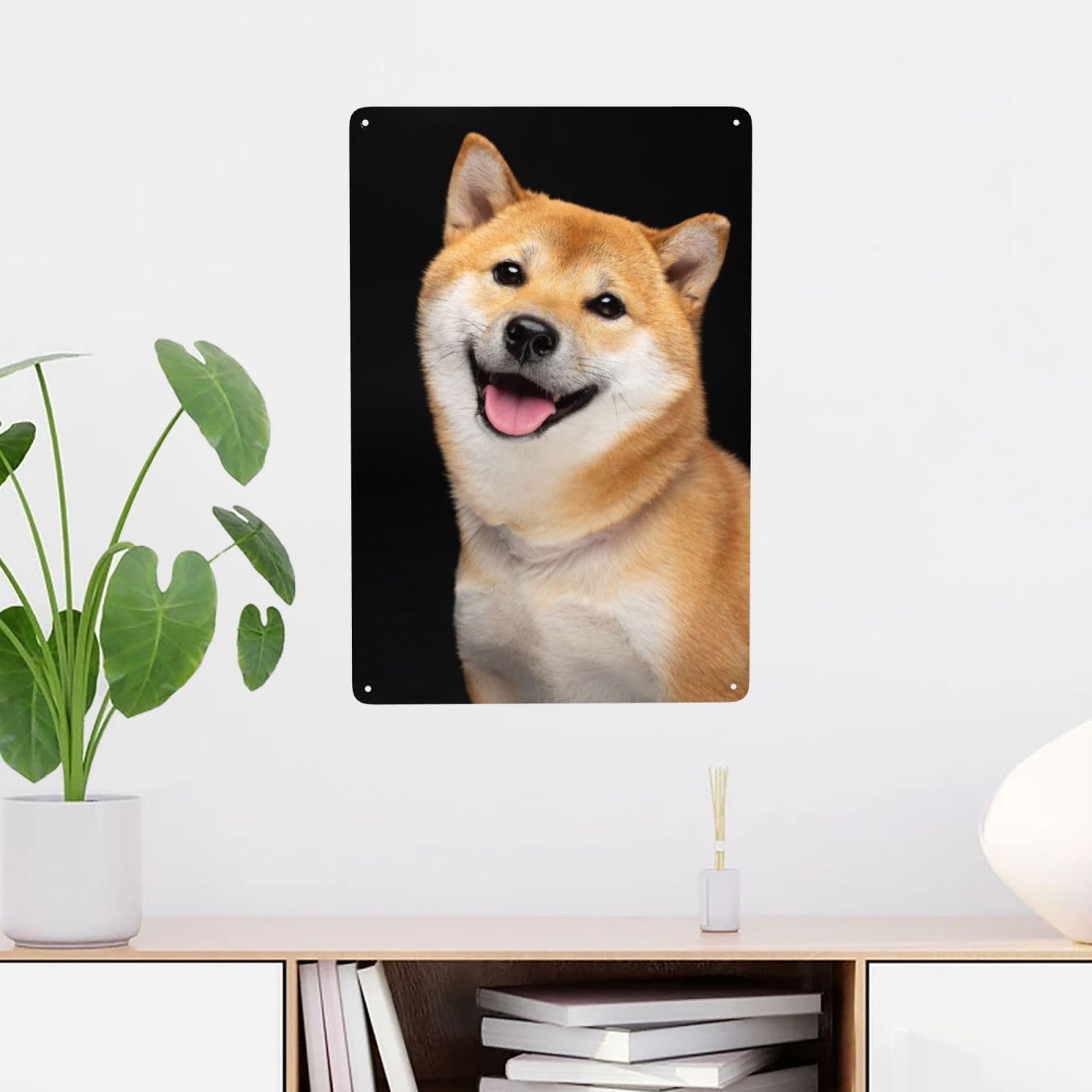 Amazon | 柴犬 いぬ 犬柄 シバイヌ(2) ブリキ看板 メタルプレート