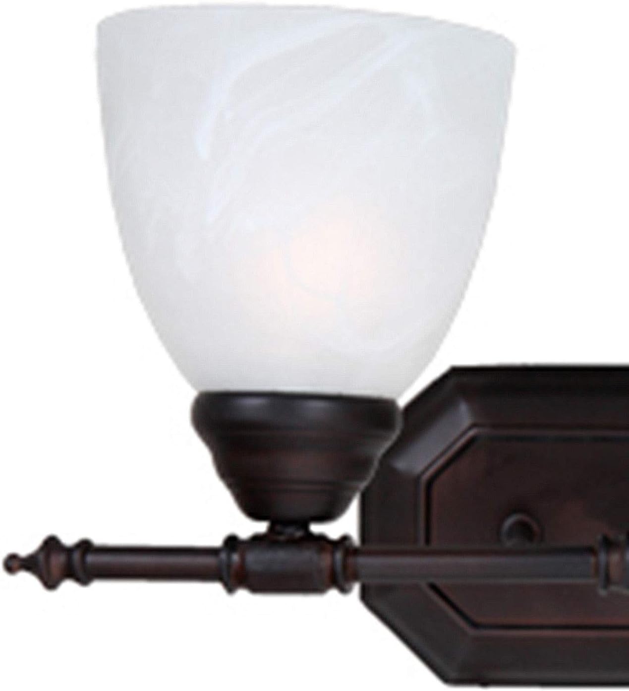 Tор Brаndѕ AA Warehousing L322ORW 2 Light Bathroom Vanity Fixture Glass, Oil Rubbed Bronze, Brown, White