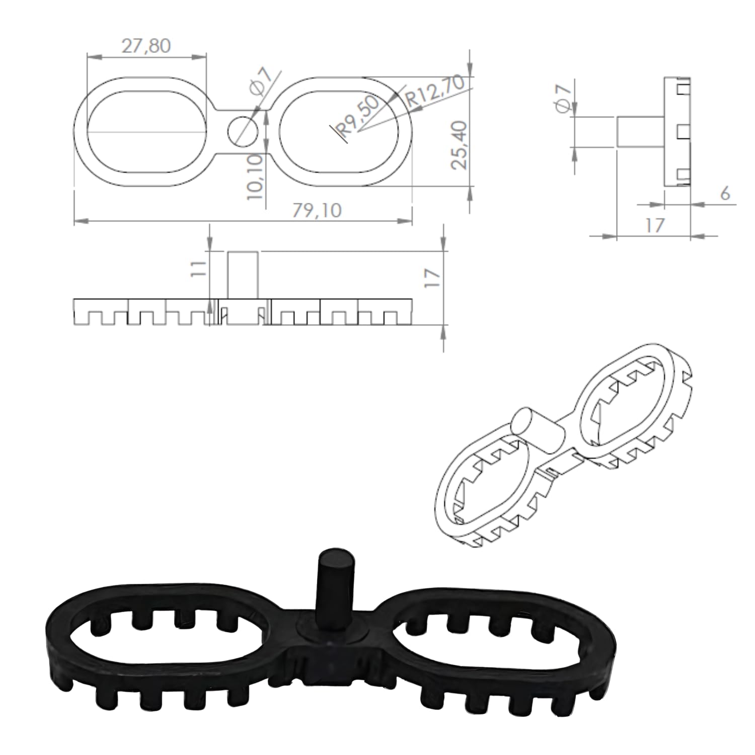 500 Stk. ISTA TOOLS Abstandhalter 7 mm, große Auswahl für Terrassendielen, Terrassen Abstandshalter, Distanzhalter geriffel (500 Stück)