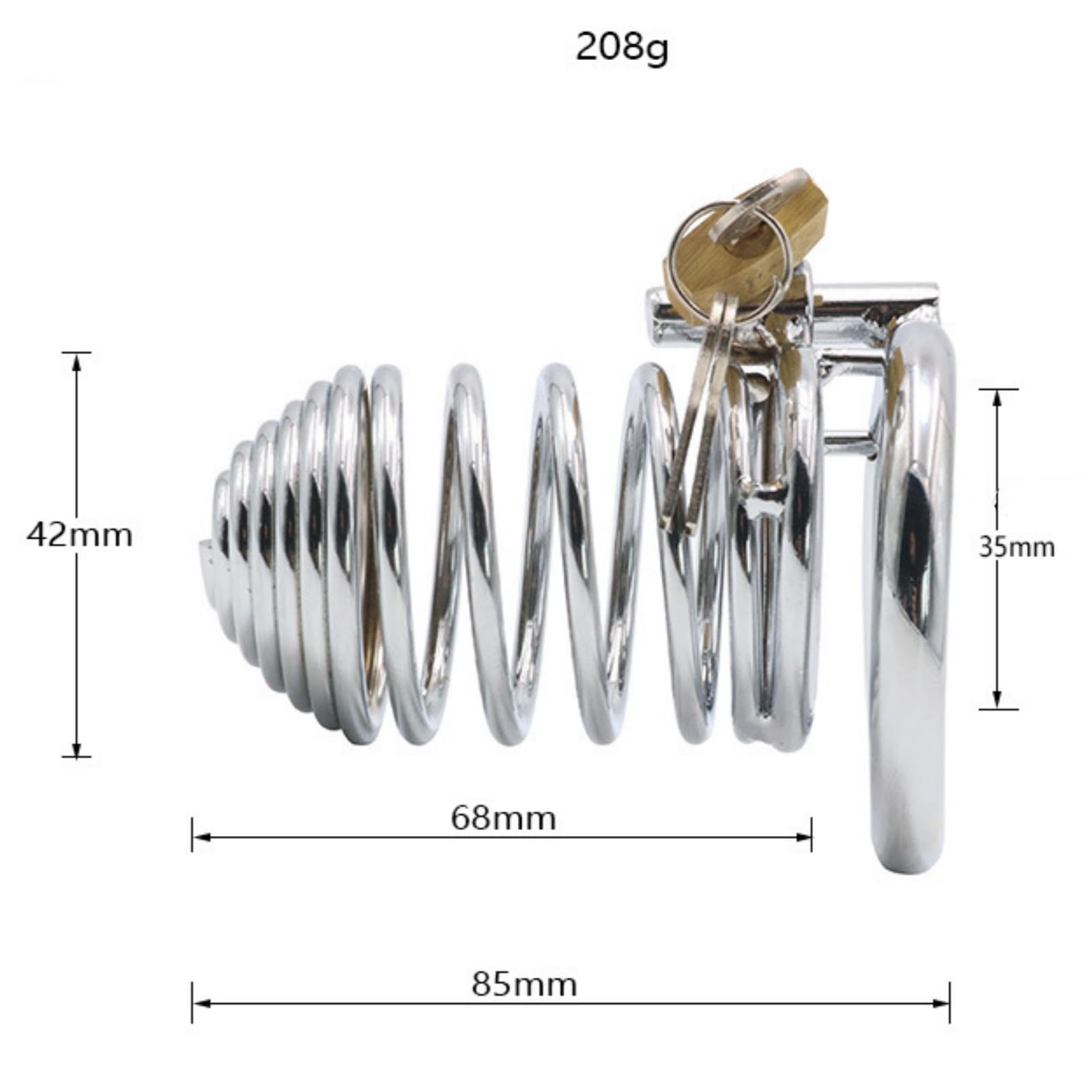 Accesorios resistentes y prácticos para jaulas de ventilación metálicas, dispositivo hueco diseñado específicamente para el estiramiento masculino, cómodo de llevar-ESRZ5901 (40mm)