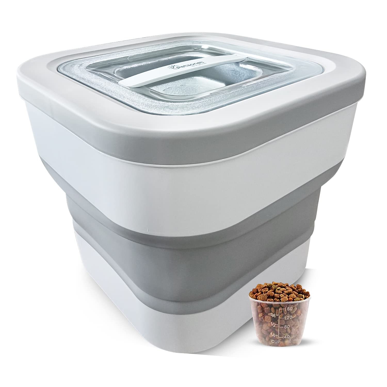 Collapsible Dog Food Storage Container Airtight Pet Food