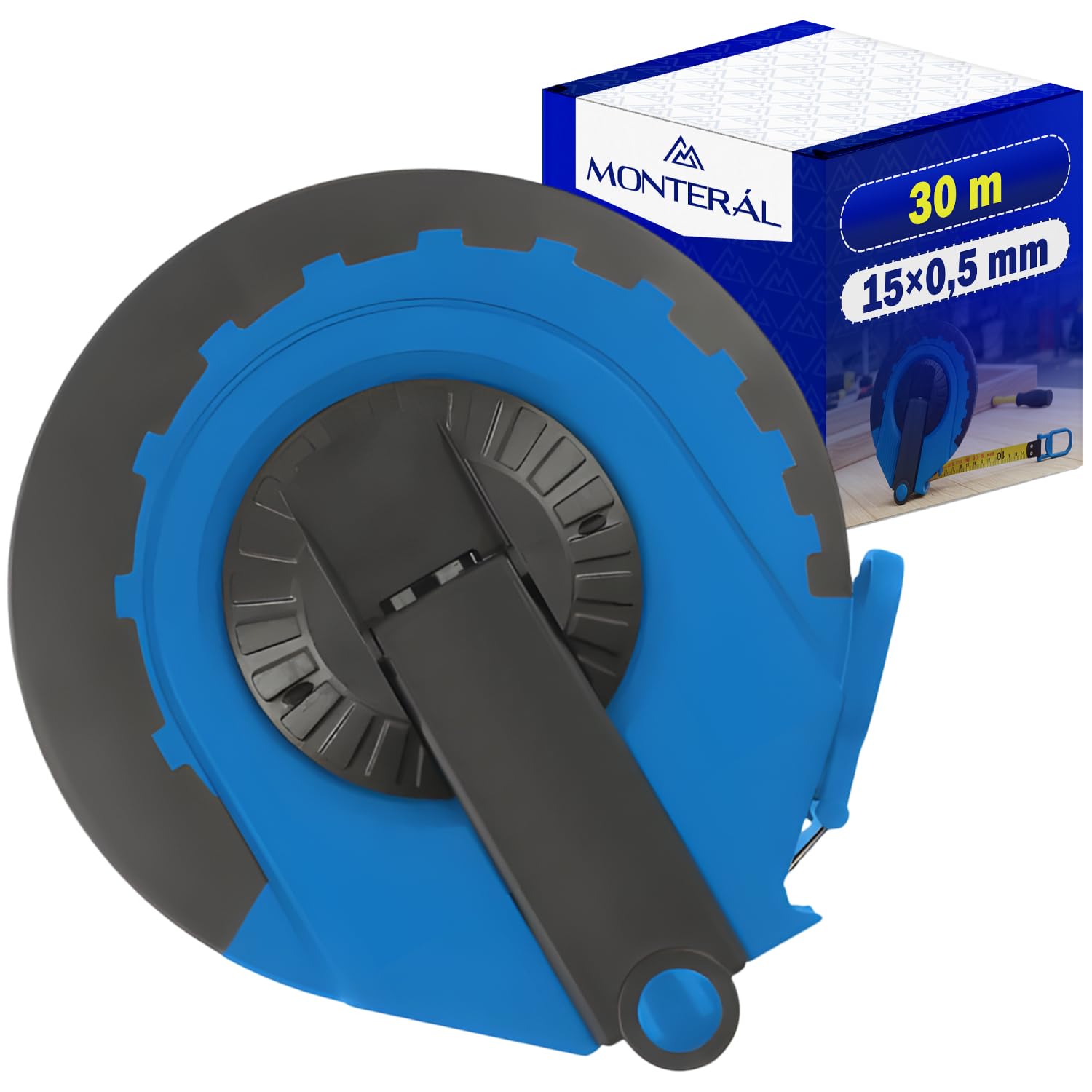 Cinta Metrica 30m 15x0,5 mm de Fibra de Vidrio - Fita Metrica está Diseñada para Soportar Tensión de Hasta 20N - Garantía de 10 Años - MONTERAL
