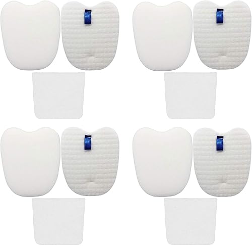 Juego de filtros de vacío para Shark Rocket DuoClean HV380 HV380W HV381 HV382 HV384Q UV380 ZS360 ZS361C ZS362, 4 filtros de espuma y fieltro, 4