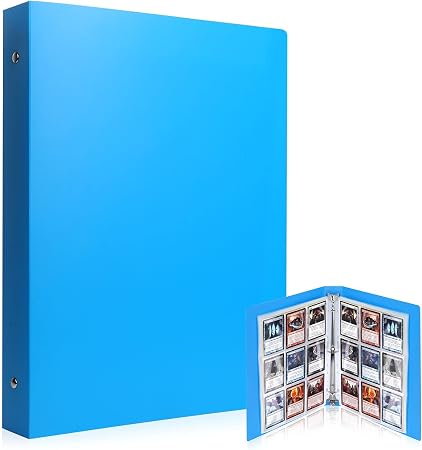 Amazon Co Jp Lictin スターカード 18ポケットカードアルバム 540枚収納 ポケットシート 30ページコレクションファイル 防水透明フォトアルバム カードシート 青い ホビー