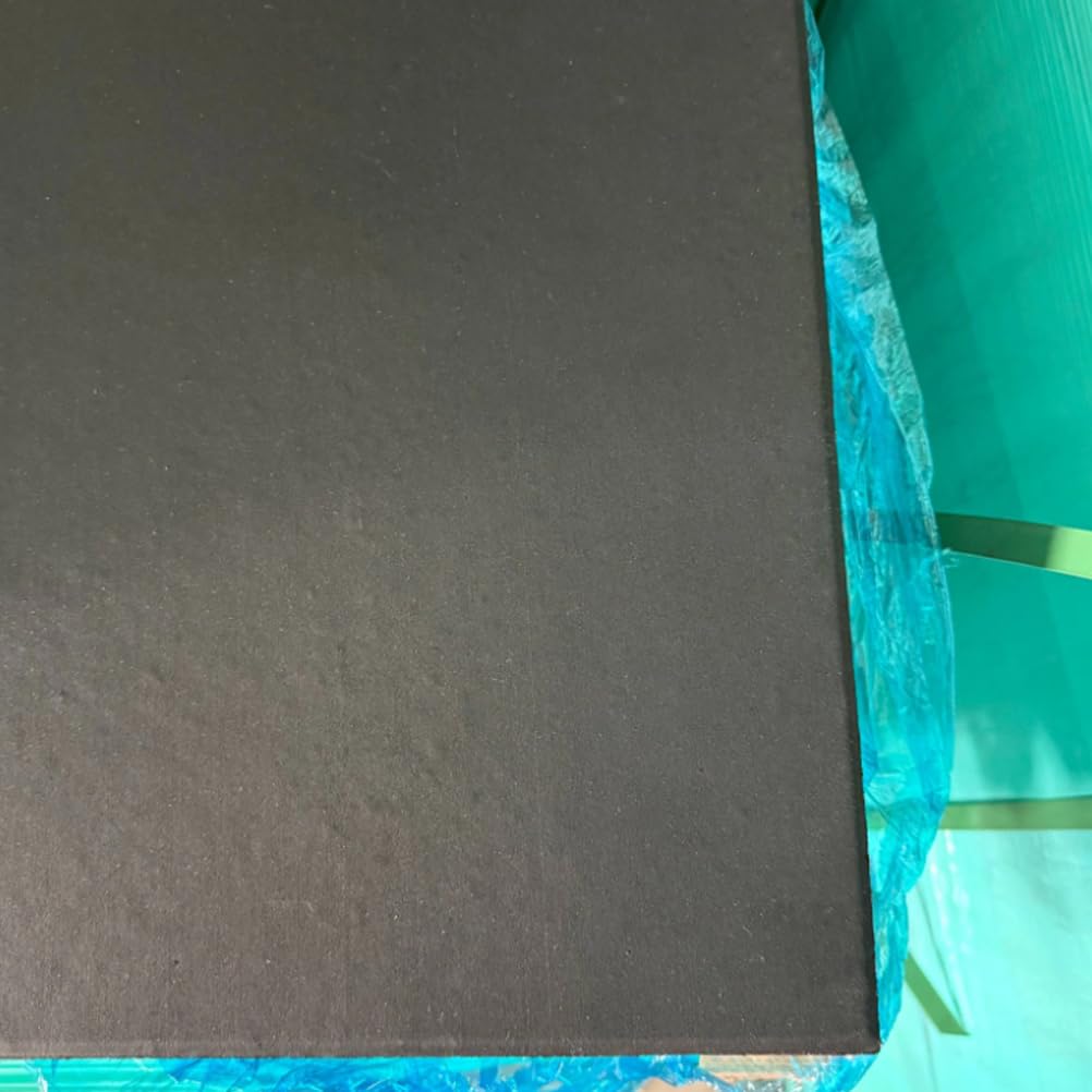 PP20 - Azulejo para suelo de gimnasio, 100 x 100 cm – 20 mm de grosor, superficie lisa, cero pérdidas de gránulos gruesos, base de gránulos gruesos anti-impacto, negro total negro, interior