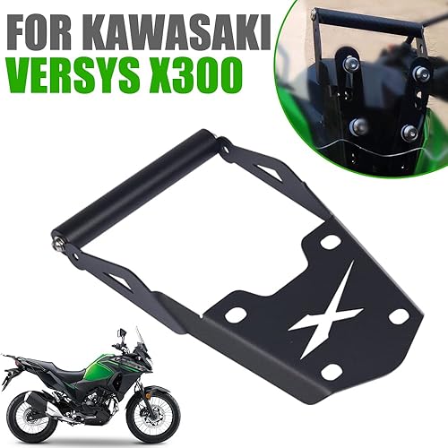Miniatura 2 de Soporte para teléfono con barra transversal de expansión de motocicleta, soporte de placa de navegación GPS, elevador para parabrisas para Kawasaki