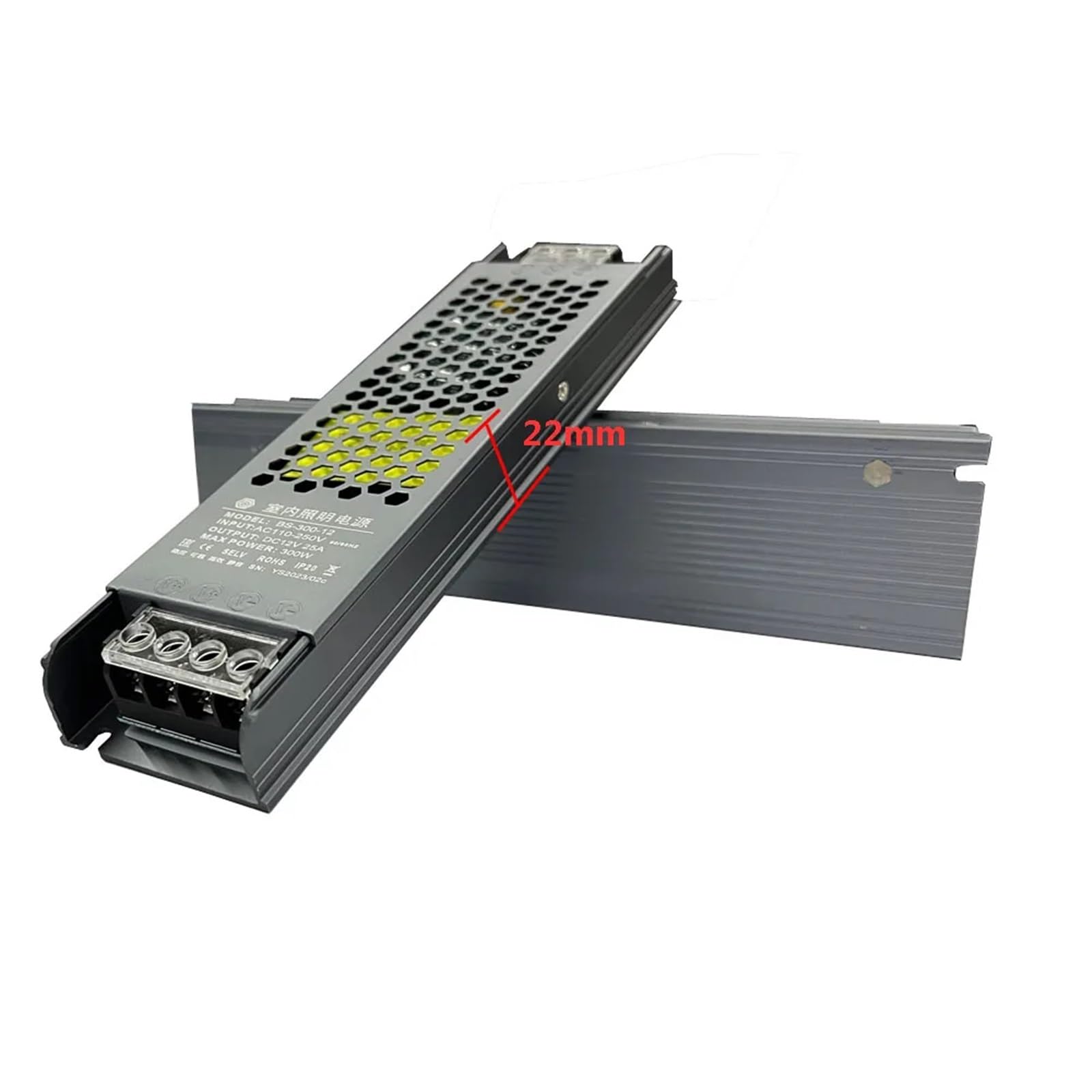Dünnes Schaltnetzteil DC 12V 24V 48V 60W 100W 300W AC110-240V Quellenadapter 1St(12V-12W)
