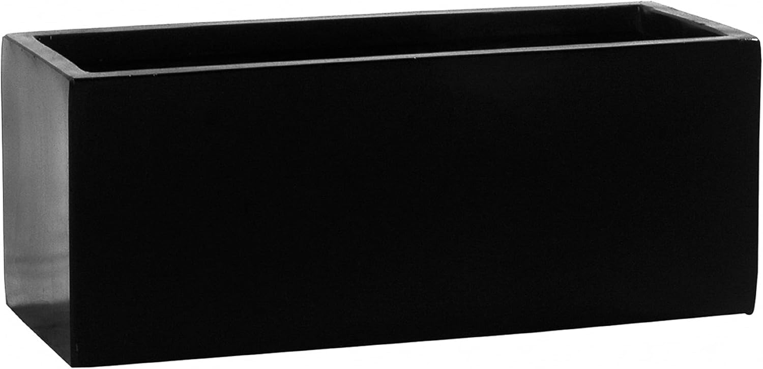Pottery Pots Black Flower Pot Modern Rectangular Balcony Planter Box 8