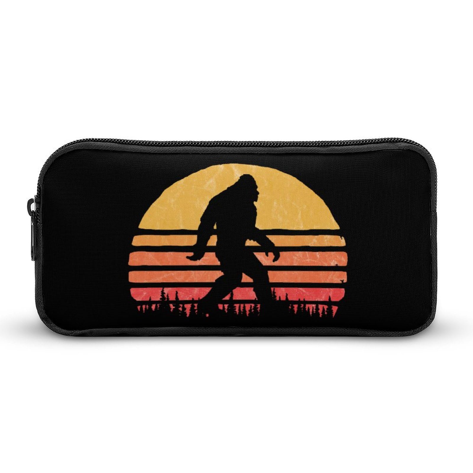 Retro Bigfoot Pencil Case Pen Pouch Stationery Box Organizer Make Up Cosmetic Storage Bag