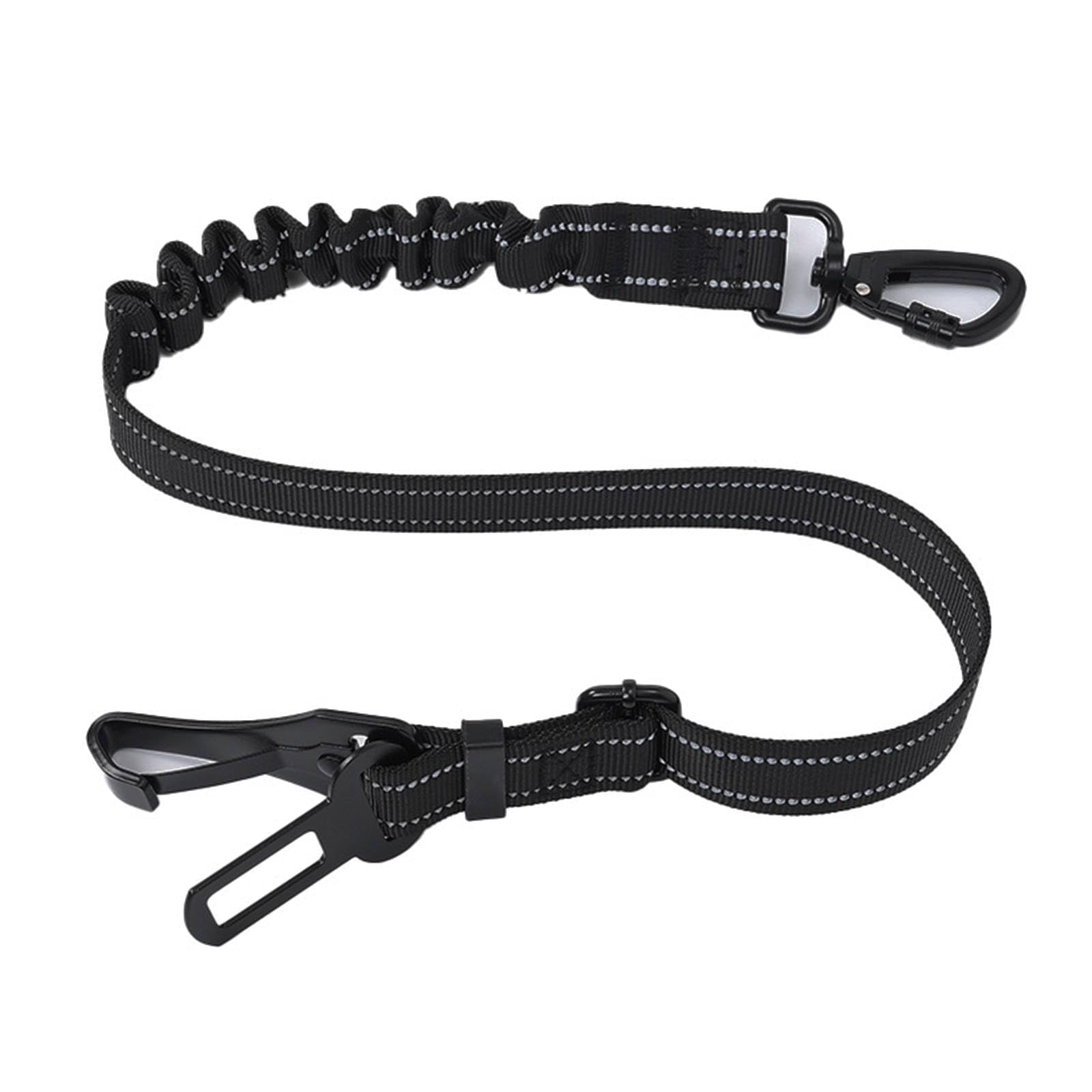 Ceinture securite Chien Voiture, Harnais Laisse Voiture Chien Attache avec Absorption des Chocs élastique et Mousqueton en métal pour Tous Les Chiens et Chats