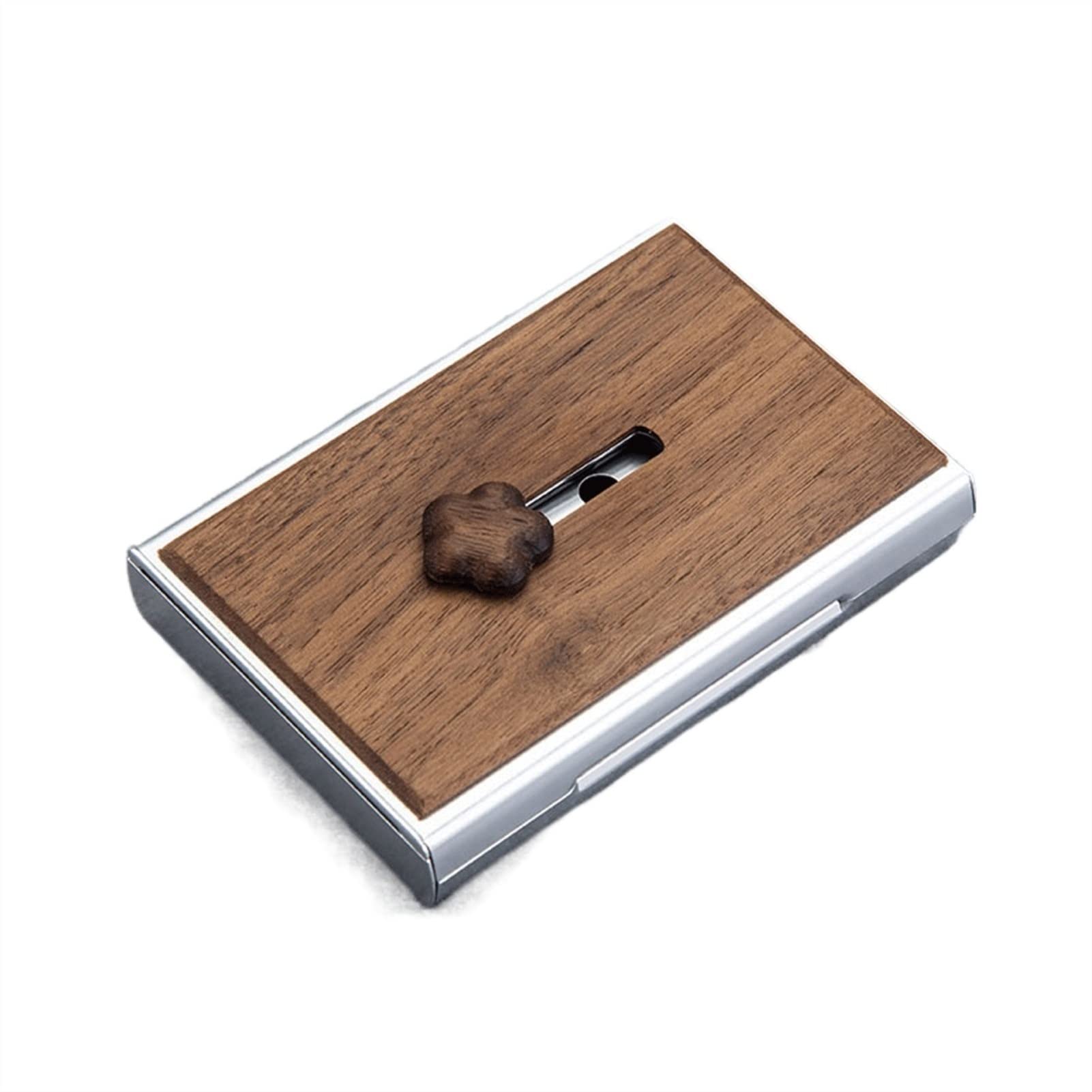 Porta-tarjetas de Visita/Tarjetero Tarjetas Caja de tarjeta de visita portátil de negocios EXQUISITE Caja de tarjeta automática creativa for las señoras Caja de almacenamiento de tarjeta de visita por