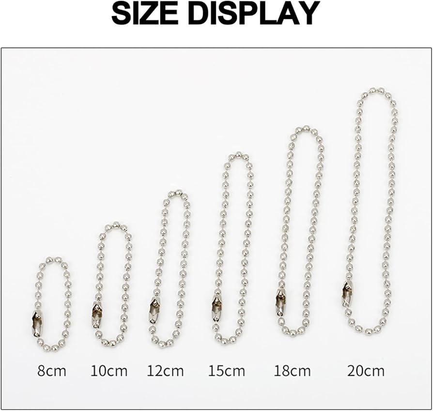 Amazon.co.jp: 40個のニッケルメッキボールチェーン、2.4mmの調整可能 Amazon.co.jp: 40個のニッケルメッキボールチェーン、2.4mmの調整可能