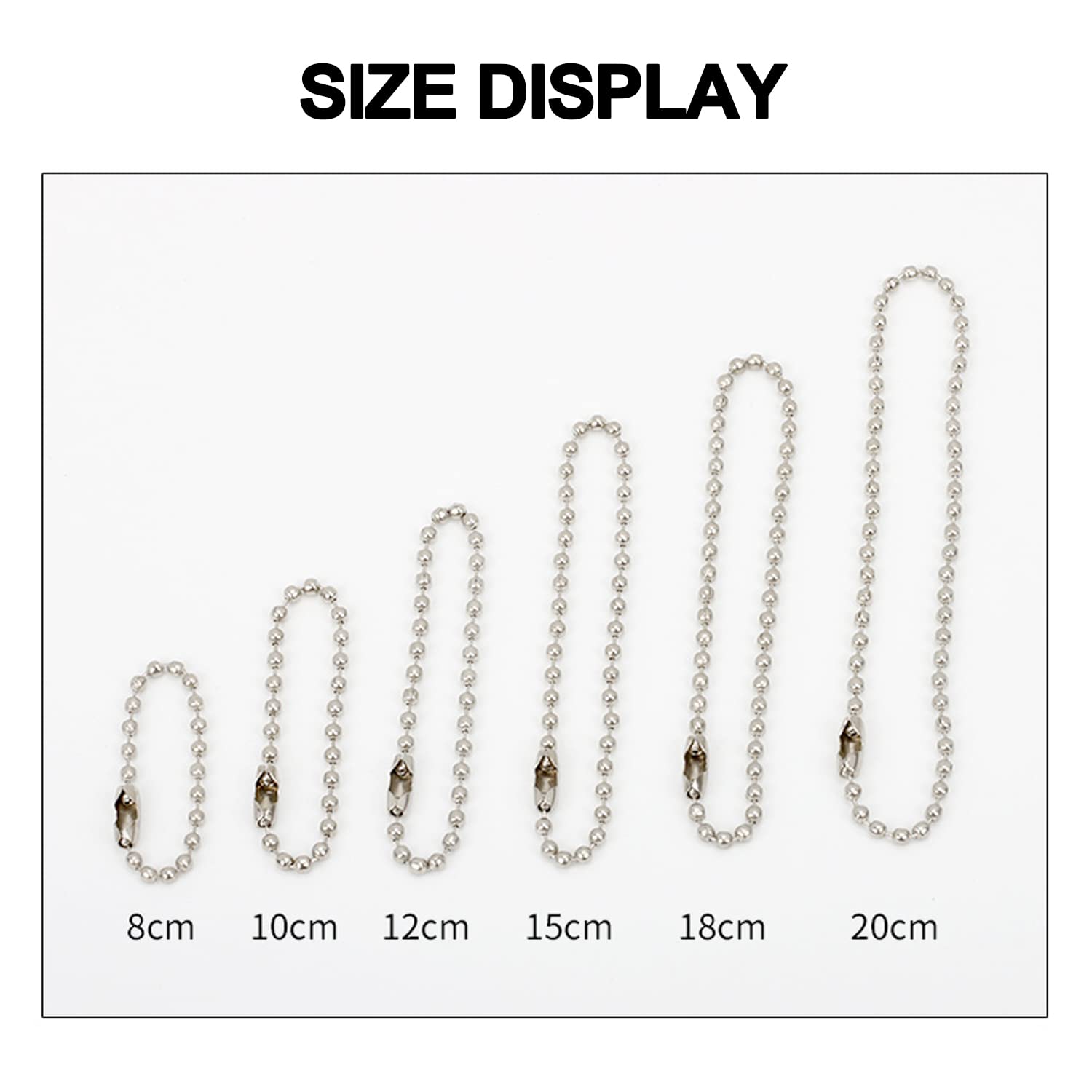 Amazon.co.jp: 40個のニッケルメッキボールチェーン、2.4mmの調整可能 Amazon.co.jp: 40個のニッケルメッキボールチェーン、2.4mmの調整可能