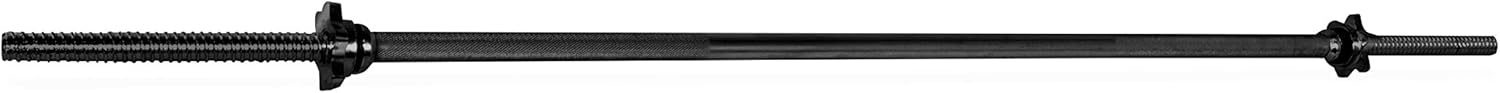 CAP Barbell 57" Standard Solid Threaded Bar with Star-Lock Collars, 1-inch